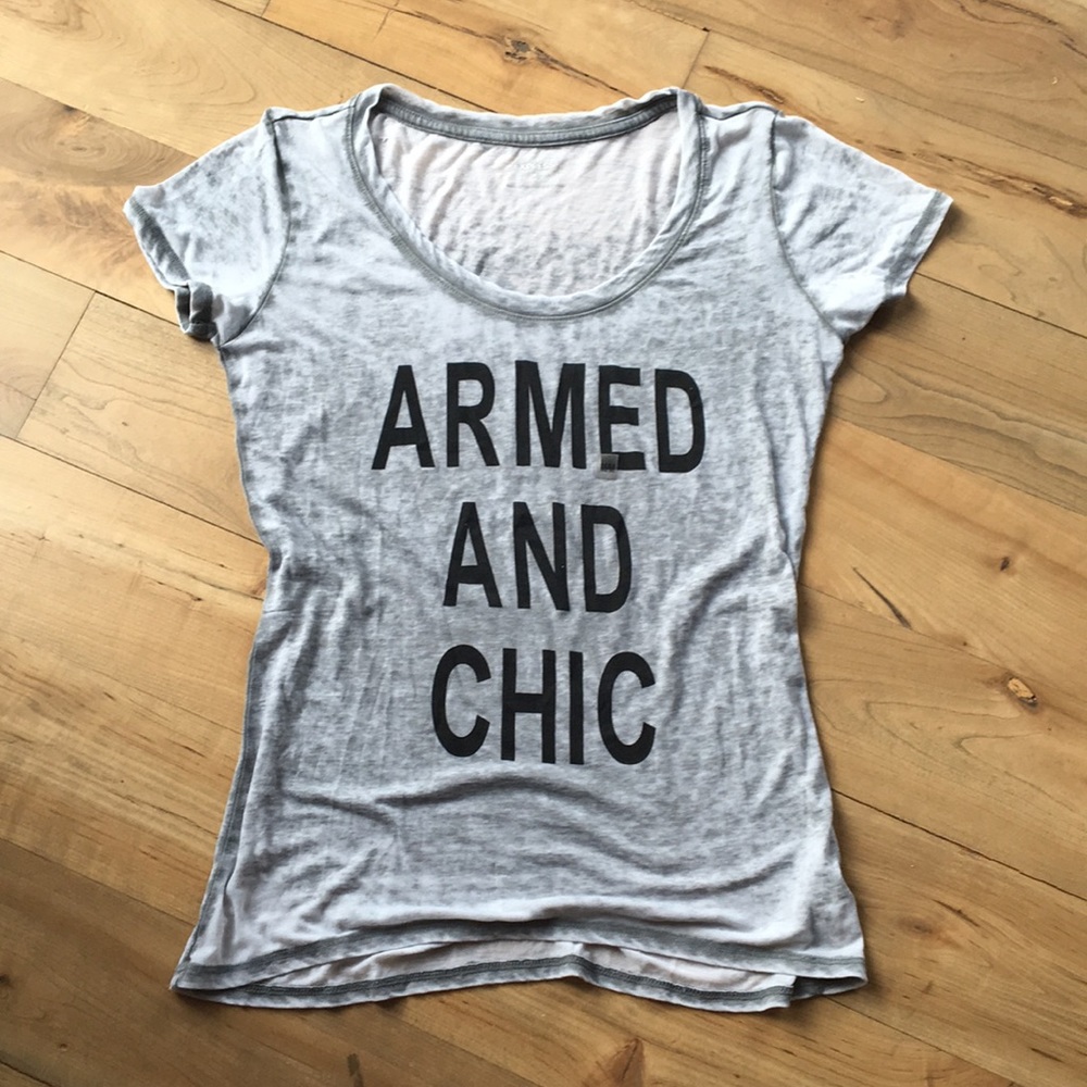 Burnout gray tee shirt